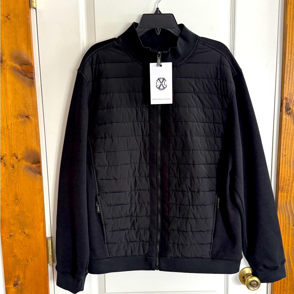 CXL by Christian LaCroix Black Men's Bomber Jacket XL and XXL